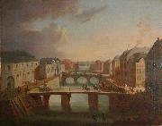 Christian August Lorentzen Parti af Frederiksholms Kanal oil painting artist